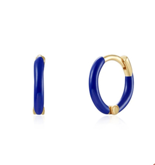 Earring hoops in Coloured Enamel