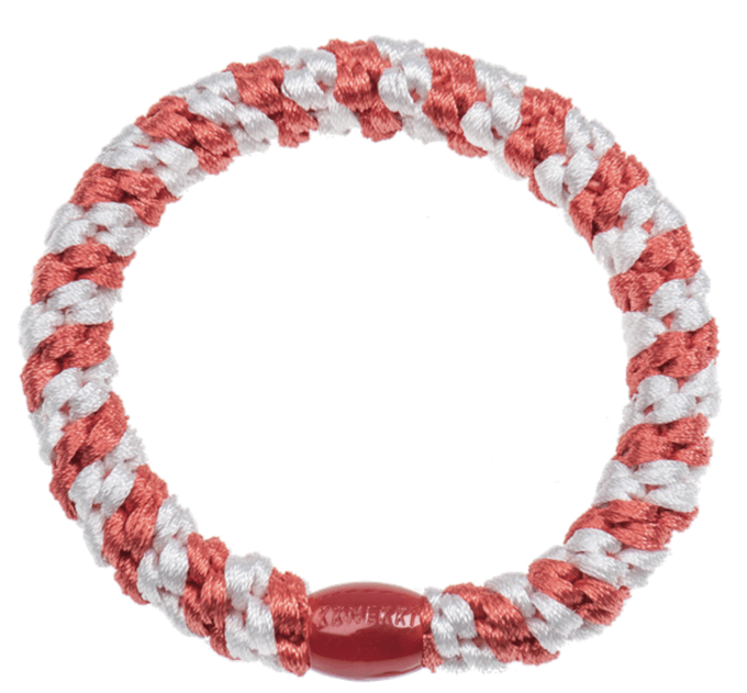    White Deep Coral Stripe